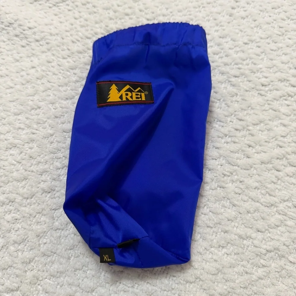 Vintage REI Windpack Packable Royal Blue Jacket Full Zip Hooded Unisex Size XL